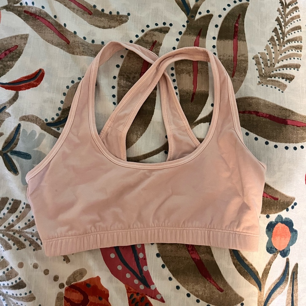 Aritzia Tna TNACHILL Rise Bra Top in GD oracle pink